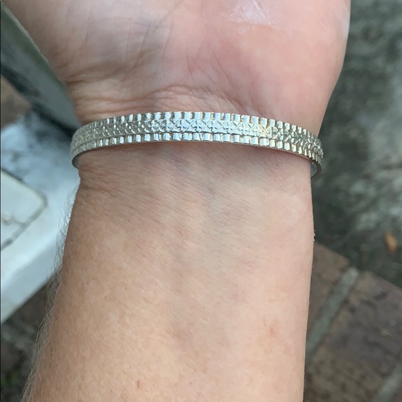 Vintage Sterling Silver Safran Bangle Bracelet - Picture 5 of 15